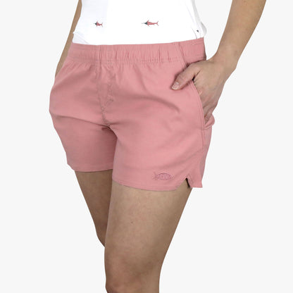 AFTCO Women's Sirena Hybrid Tech Shorts Light Gray
