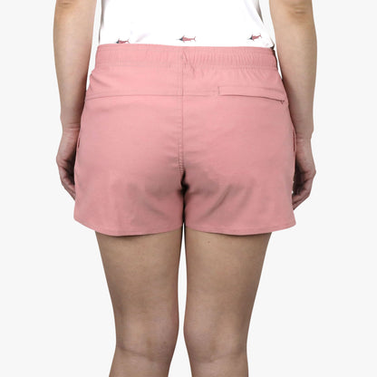 AFTCO Women's Sirena Hybrid Tech Shorts Light Gray