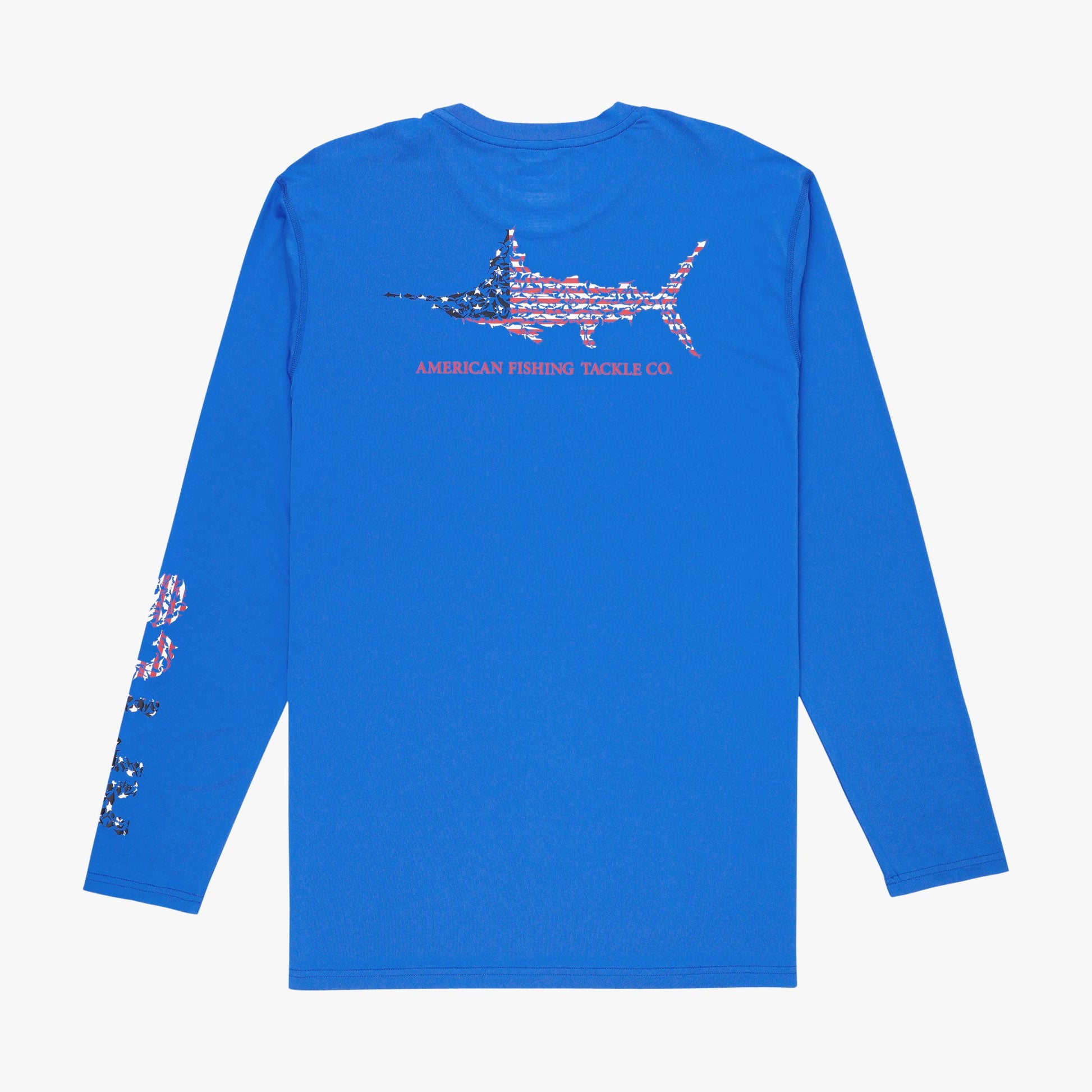 AFTCO Jigfish Americana LS Performance Fishing Shirt Moulting Craw