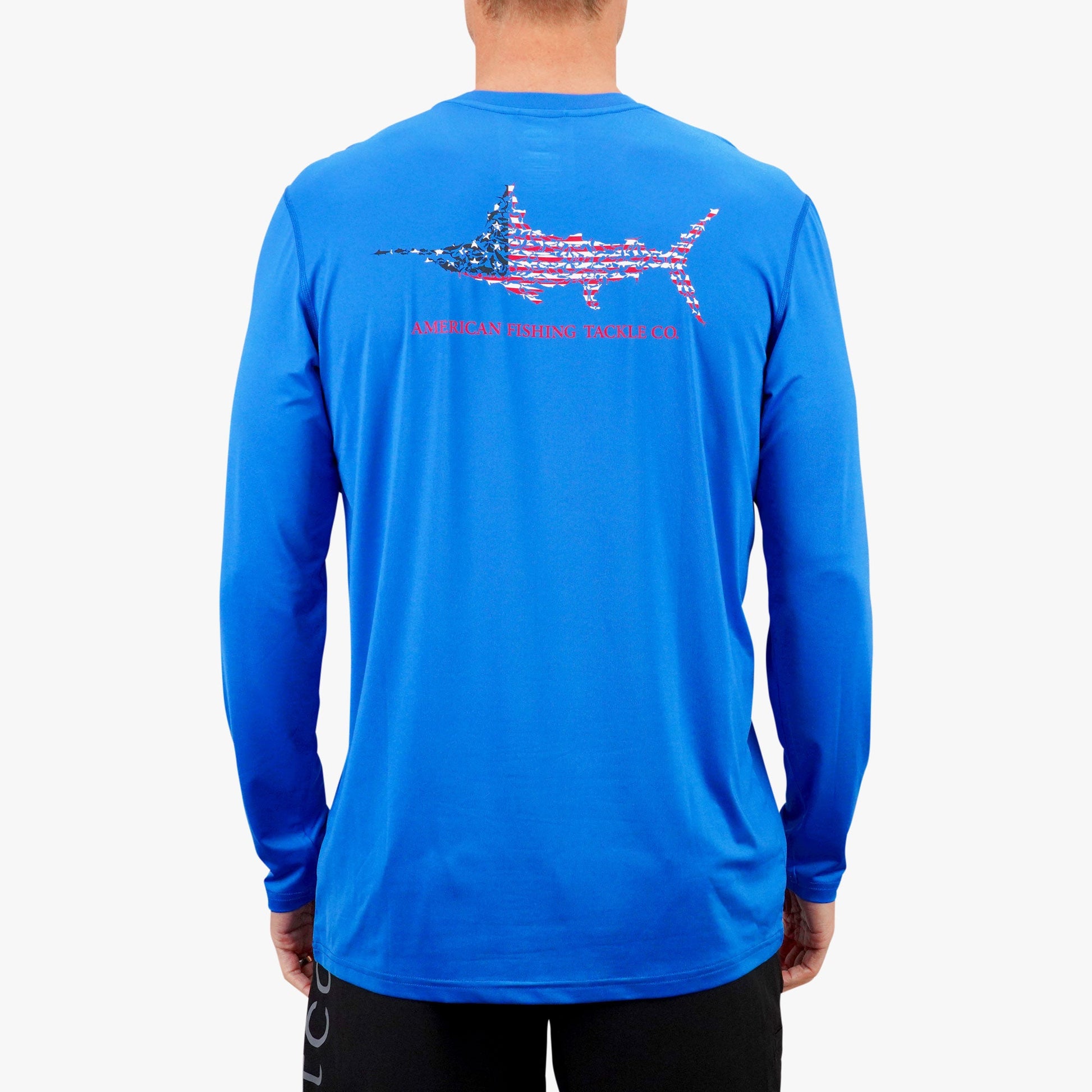 AFTCO Jigfish Americana LS Performance Fishing Shirt Moulting Craw