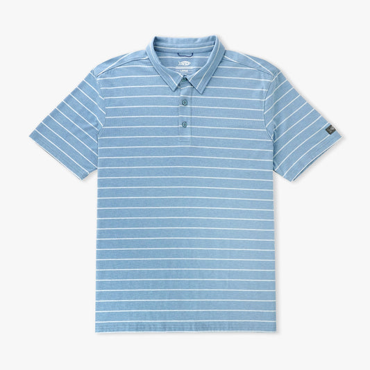 AFTCO Butterfish Fishing Polo Shirt Slate Blue Heather