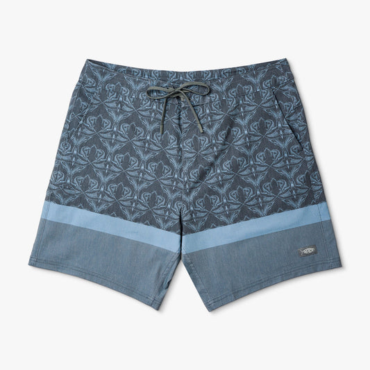 AFTCO Cocoboardie Recycled Fishing Boardshorts Blue Shadow