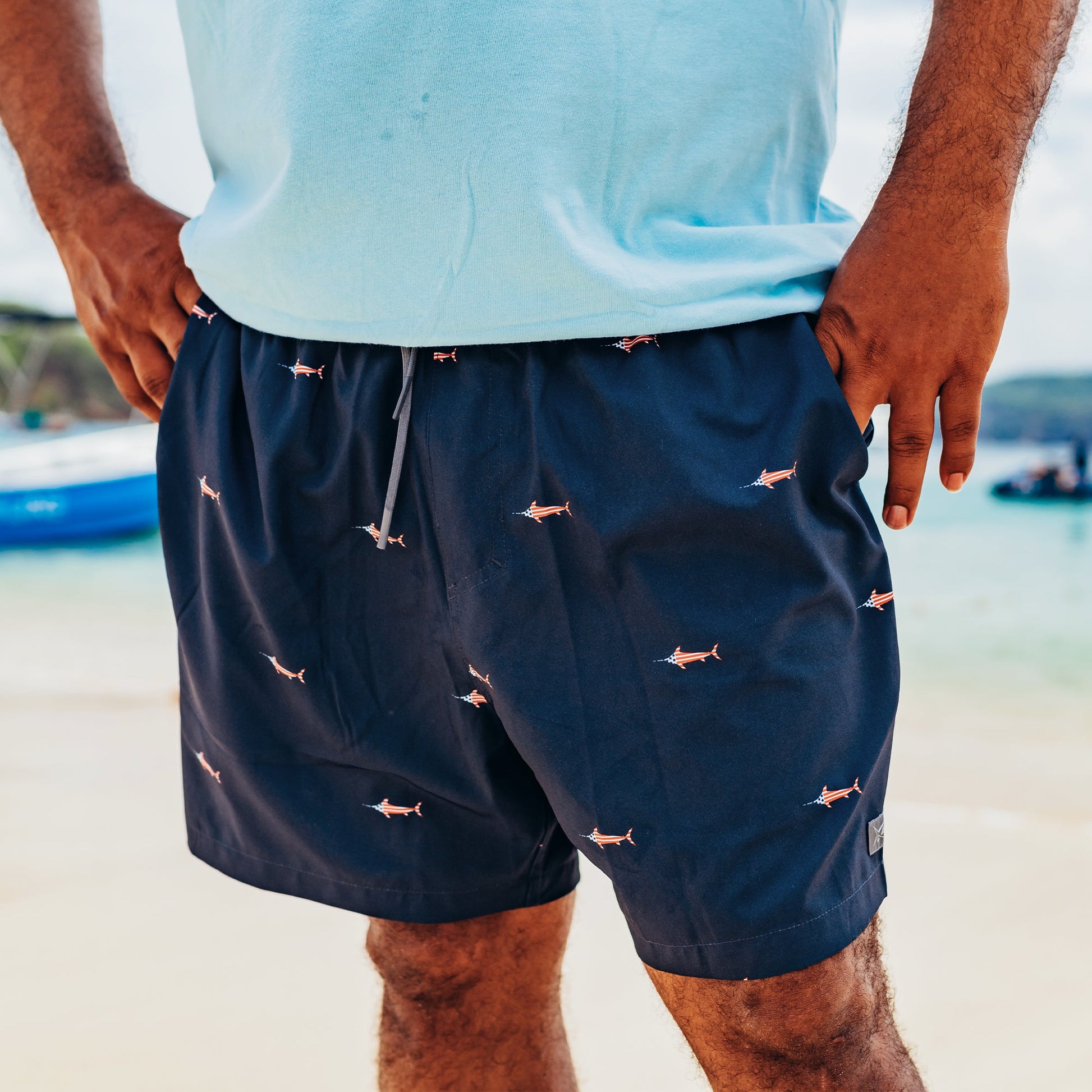 AFTCO Strike Swim Shorts Navy
