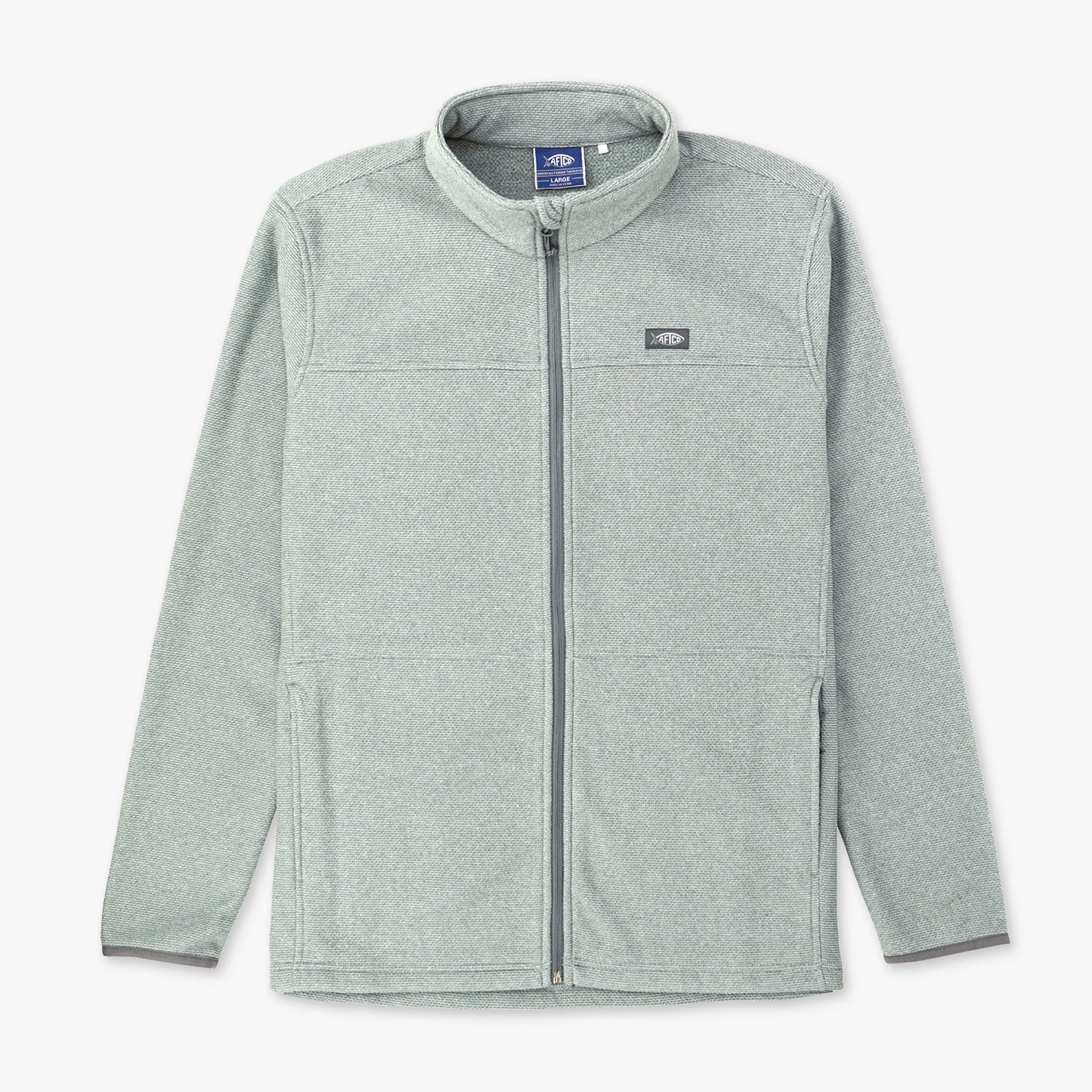 AFTCO Sentinel Full Zip Fishing Fleece Bering Sea Heather