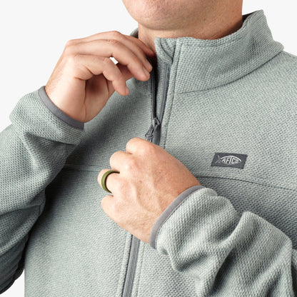 AFTCO Sentinel Full Zip Fishing Fleece Bering Sea Heather