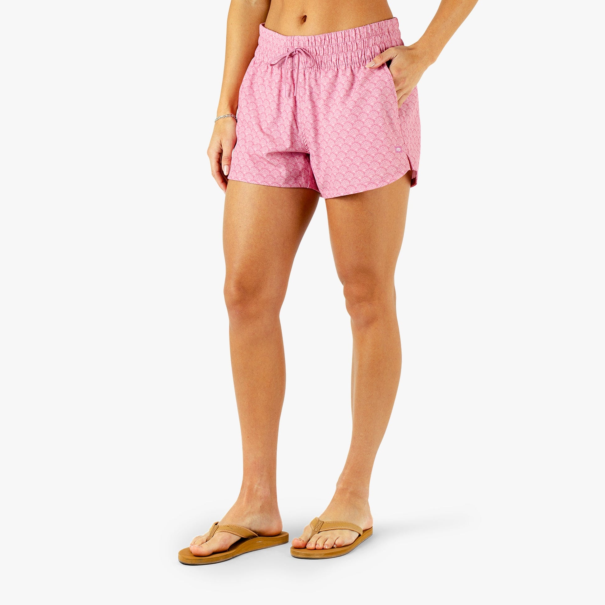 AFTCO Women's Strike Printed Swim Shorts Wild Rose