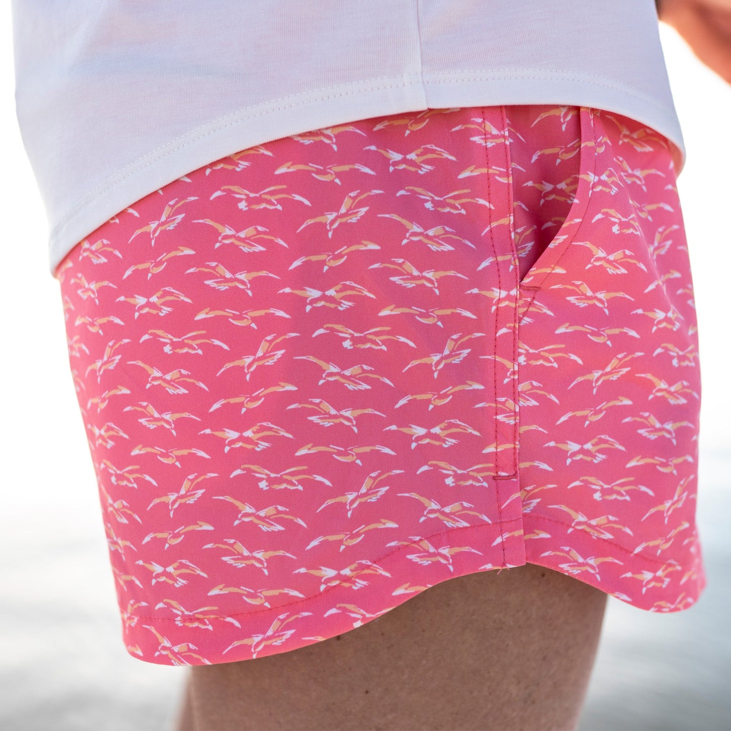 AFTCO Women's Strike Printed Swim Shorts Conch