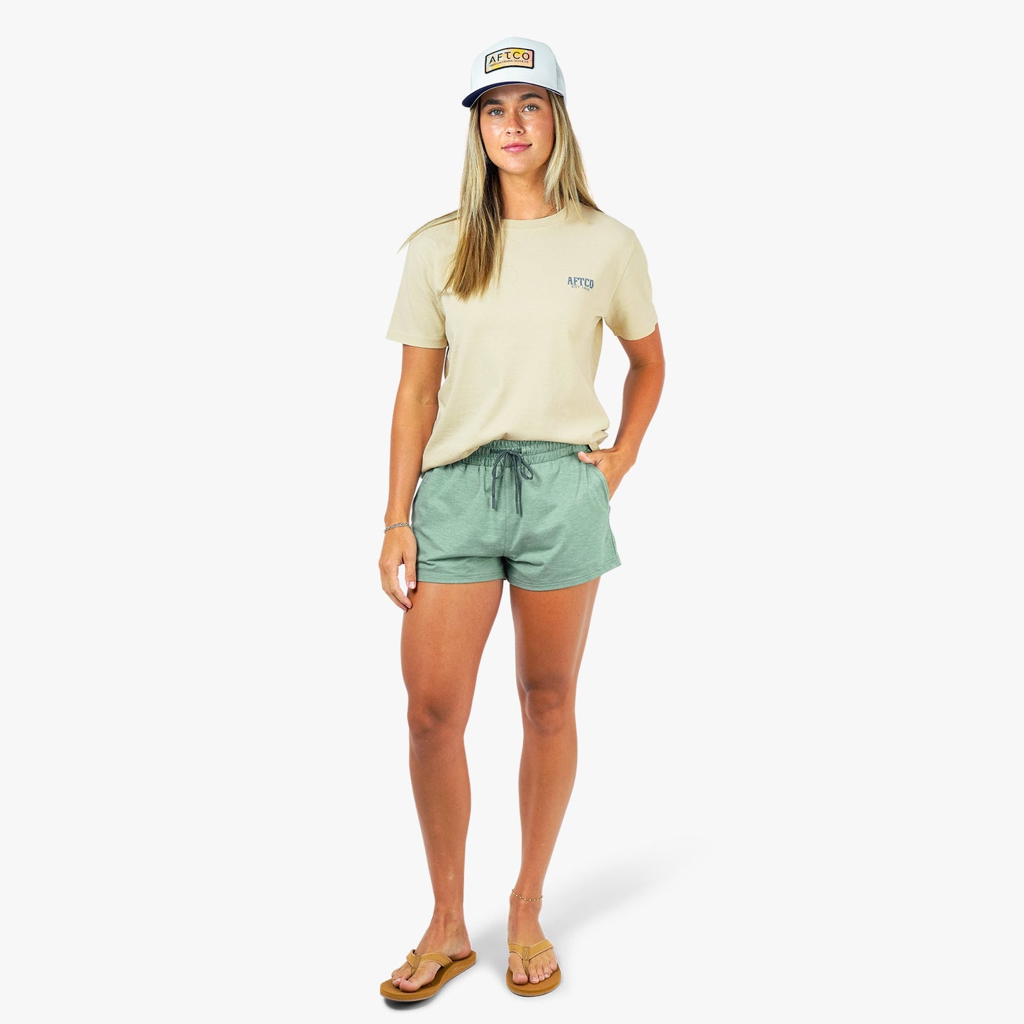 AFTCO Women's Morning View Short Sleeve Fishing T-Shirt Pelican