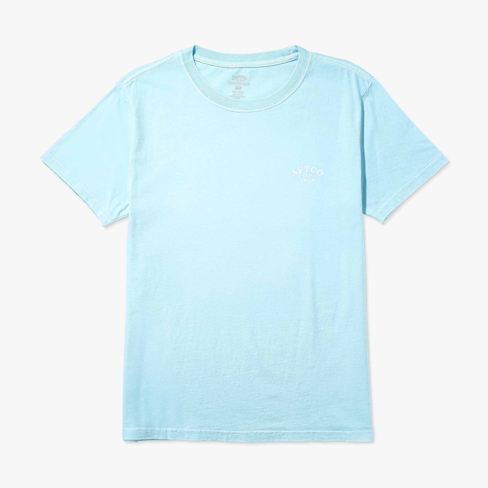 AFTCO Women's Inlet Short Sleeve Fishing T-Shirt Light Blue