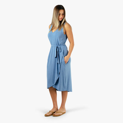 AFTCO Women's Ocean Bound Sleeveless Quick Dry Dress Blush Heather