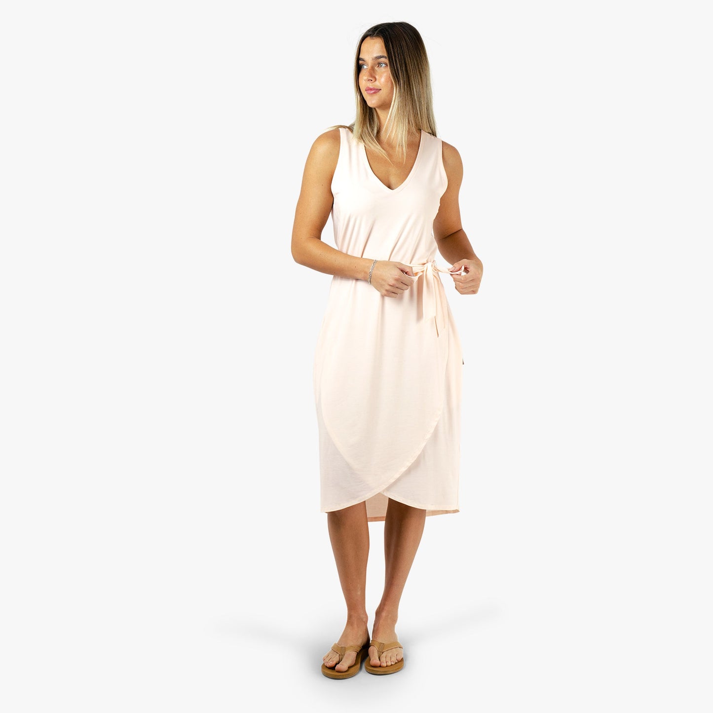 AFTCO Women's Ocean Bound Sleeveless Quick Dry Dress Blush Heather