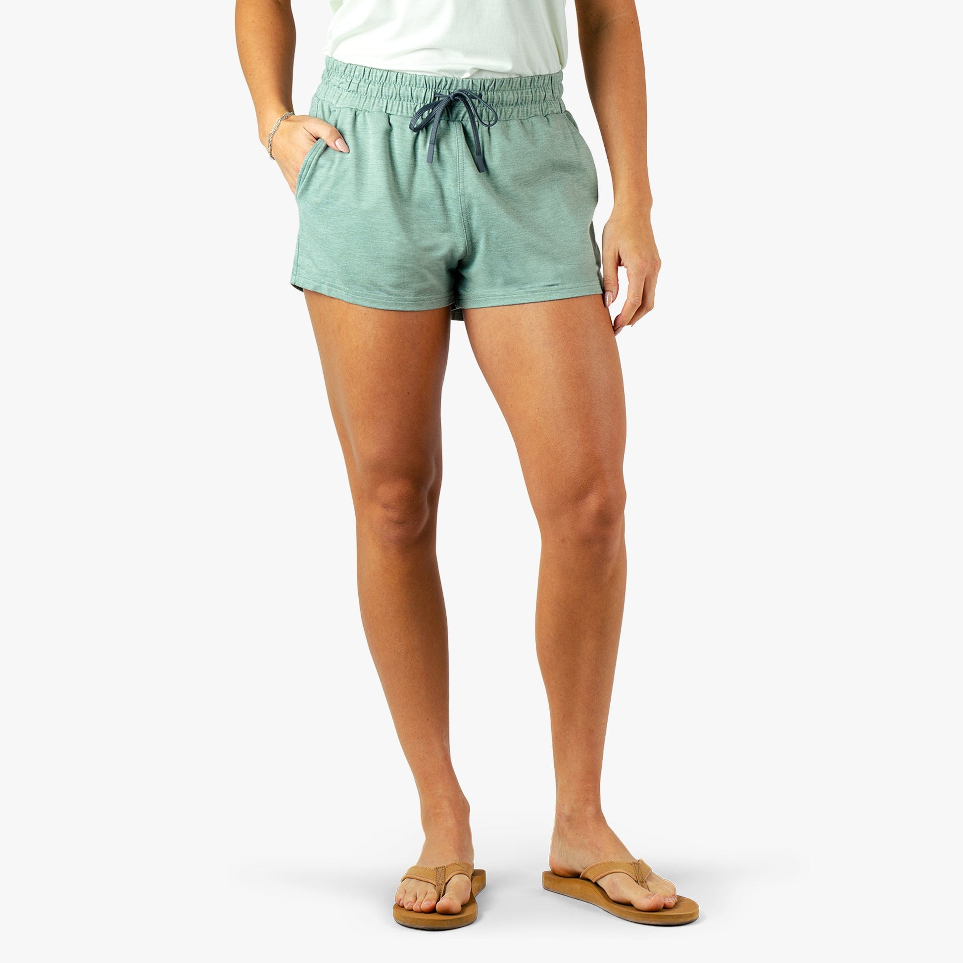 AFTCO Women's Electrolyte Fishing Shorts Captains Blue Heather