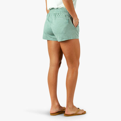AFTCO Women's Electrolyte Fishing Shorts Captains Blue Heather