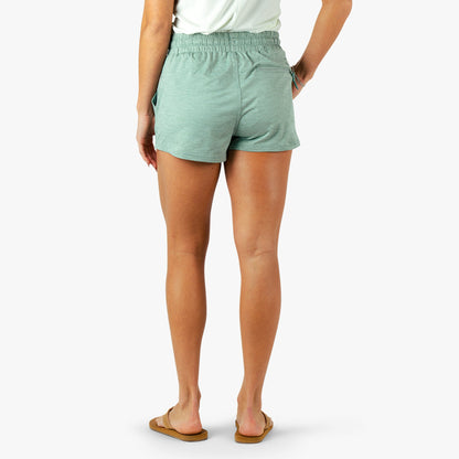 AFTCO Women's Electrolyte Fishing Shorts Captains Blue Heather