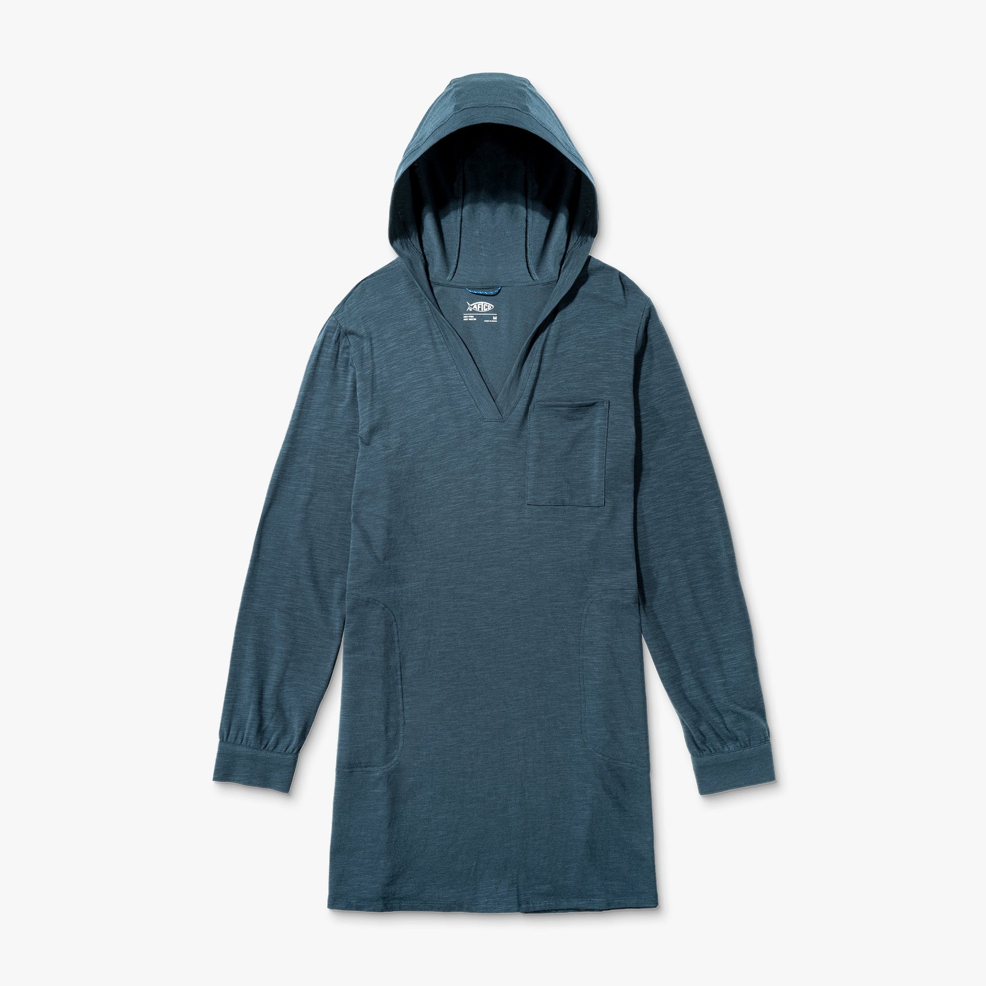 AFTCO Women's Cloud Knit Hooded Fishing Cover Up Ink Heather