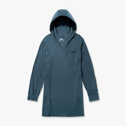 AFTCO Women's Cloud Knit Hooded Fishing Cover Up Ink Heather