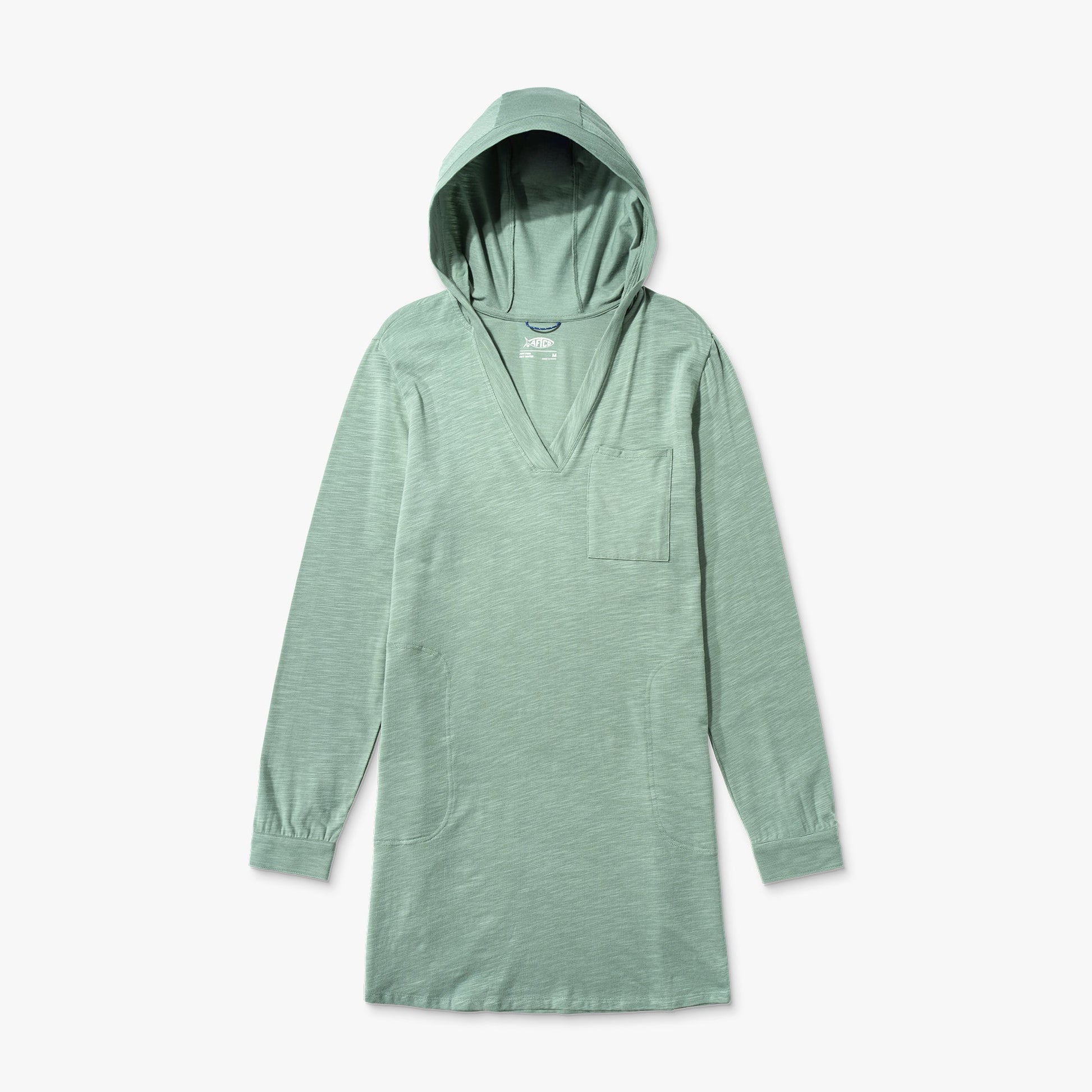 AFTCO Women's Cloud Knit Hooded Fishing Cover Up Ink Heather