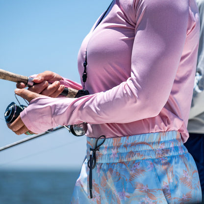 AFTCO Samurai 2.0 Fishing Shirts For Women Pink Heather