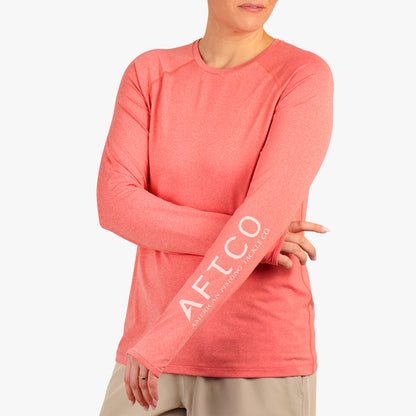 AFTCO Samurai 2.0 Women's Fishing Shirts Bay Leaf Heather