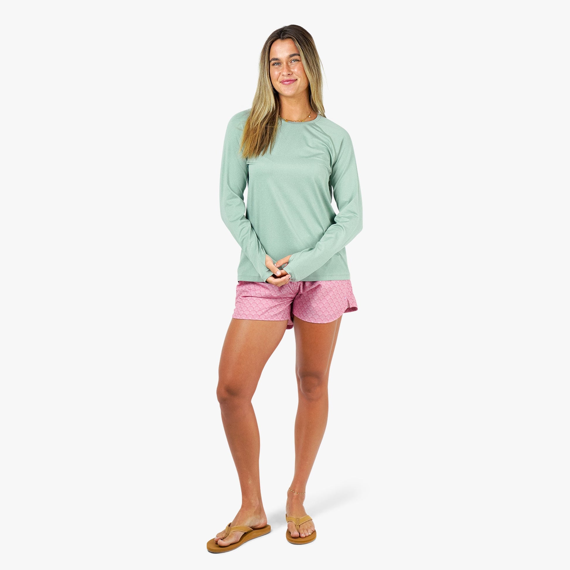 AFTCO Samurai 2.0 Women's Fishing Shirts Bay Leaf Heather