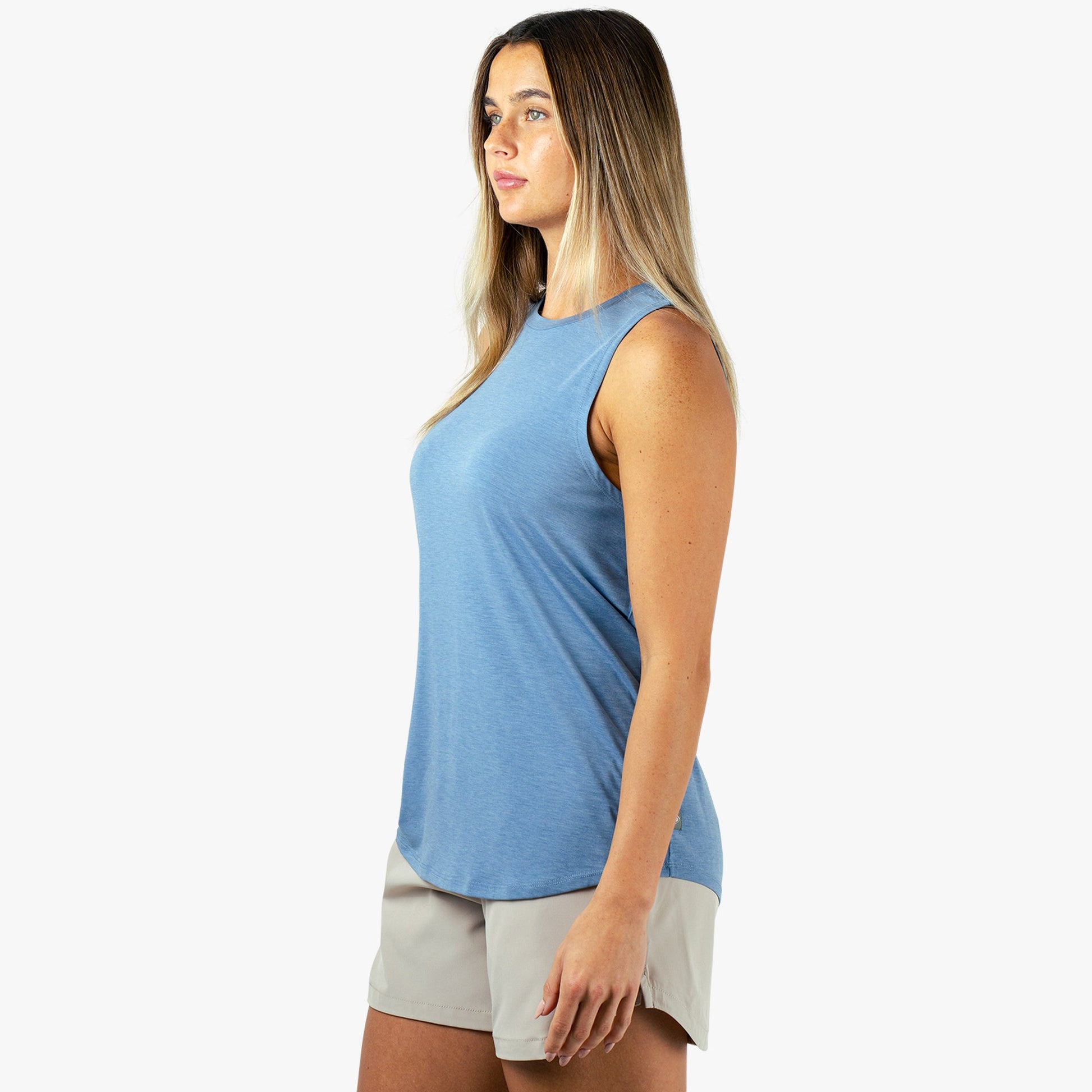 AFTCO Women's Ocean Bound Performance Tank Blush Heather