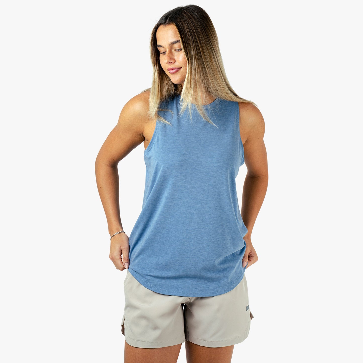 AFTCO Women's Ocean Bound Performance Tank Blush Heather