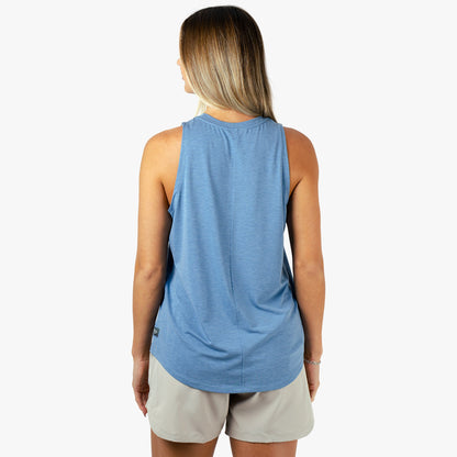 AFTCO Women's Ocean Bound Performance Tank Blush Heather