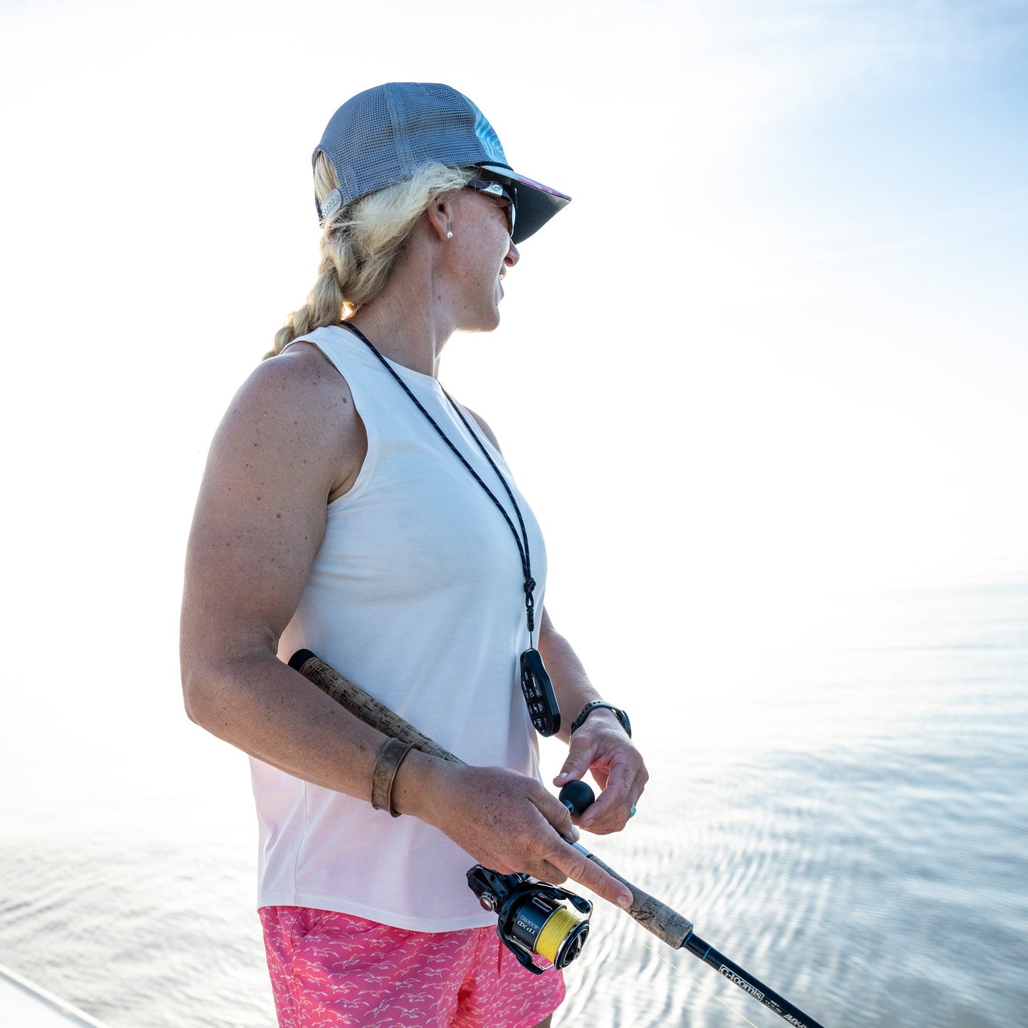 AFTCO Women's Ocean Bound Performance Tank Blush Heather