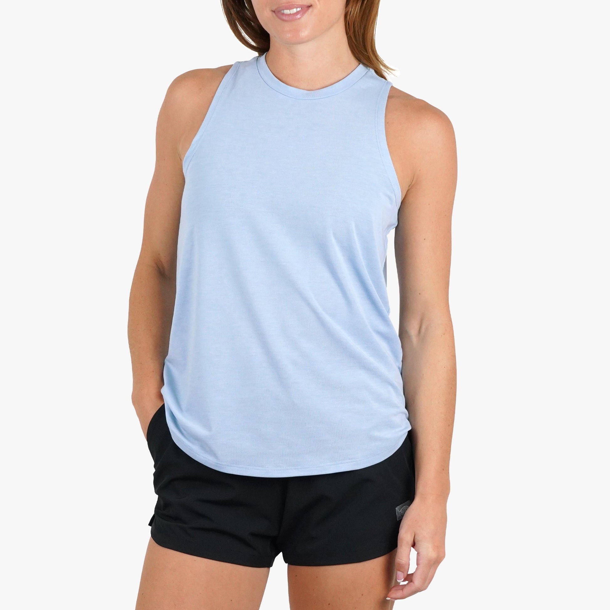 AFTCO Women's Ocean Bound Performance Tank Blush Heather