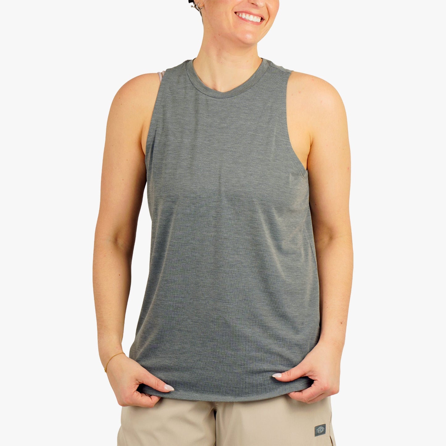 AFTCO Women's Ocean Bound Performance Tank Blush Heather