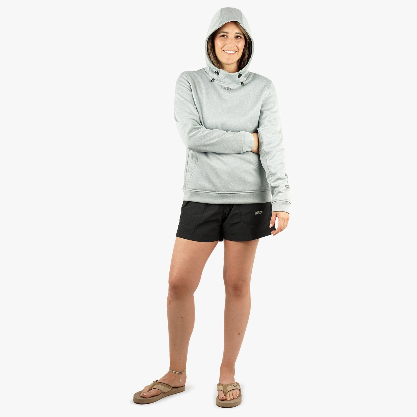AFTCO Women's Shadow Hoodie Rose Dawn Heather