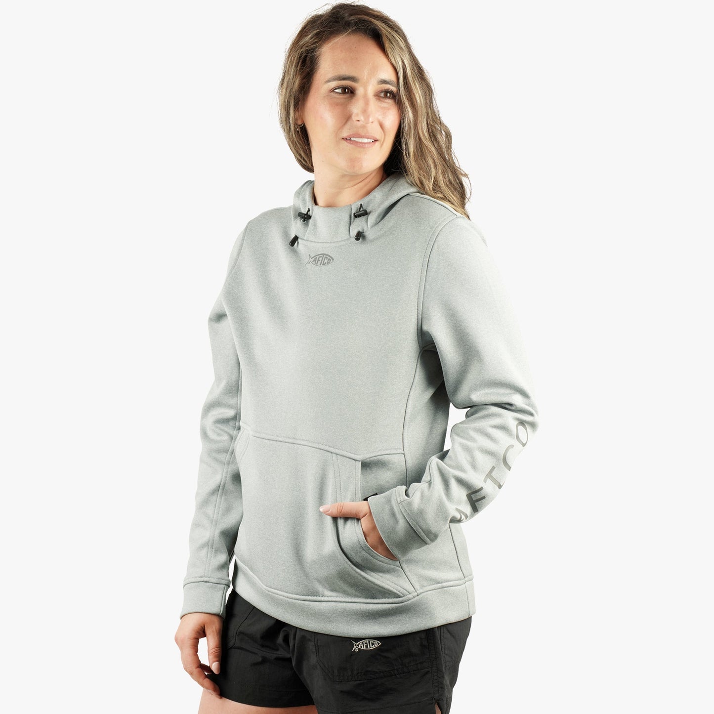 AFTCO Women's Shadow Hoodie Rose Dawn Heather