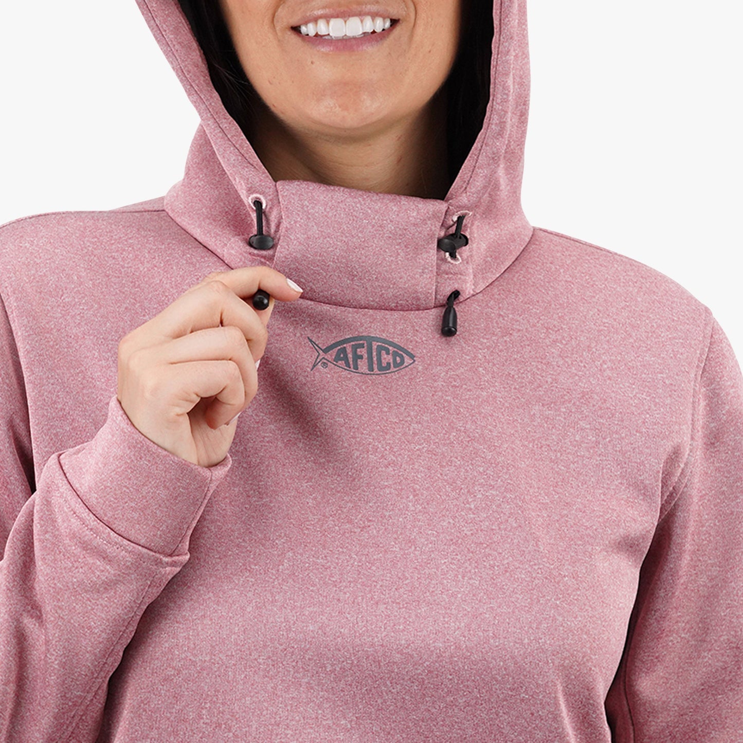 AFTCO Women's Shadow Hoodie Rose Dawn Heather