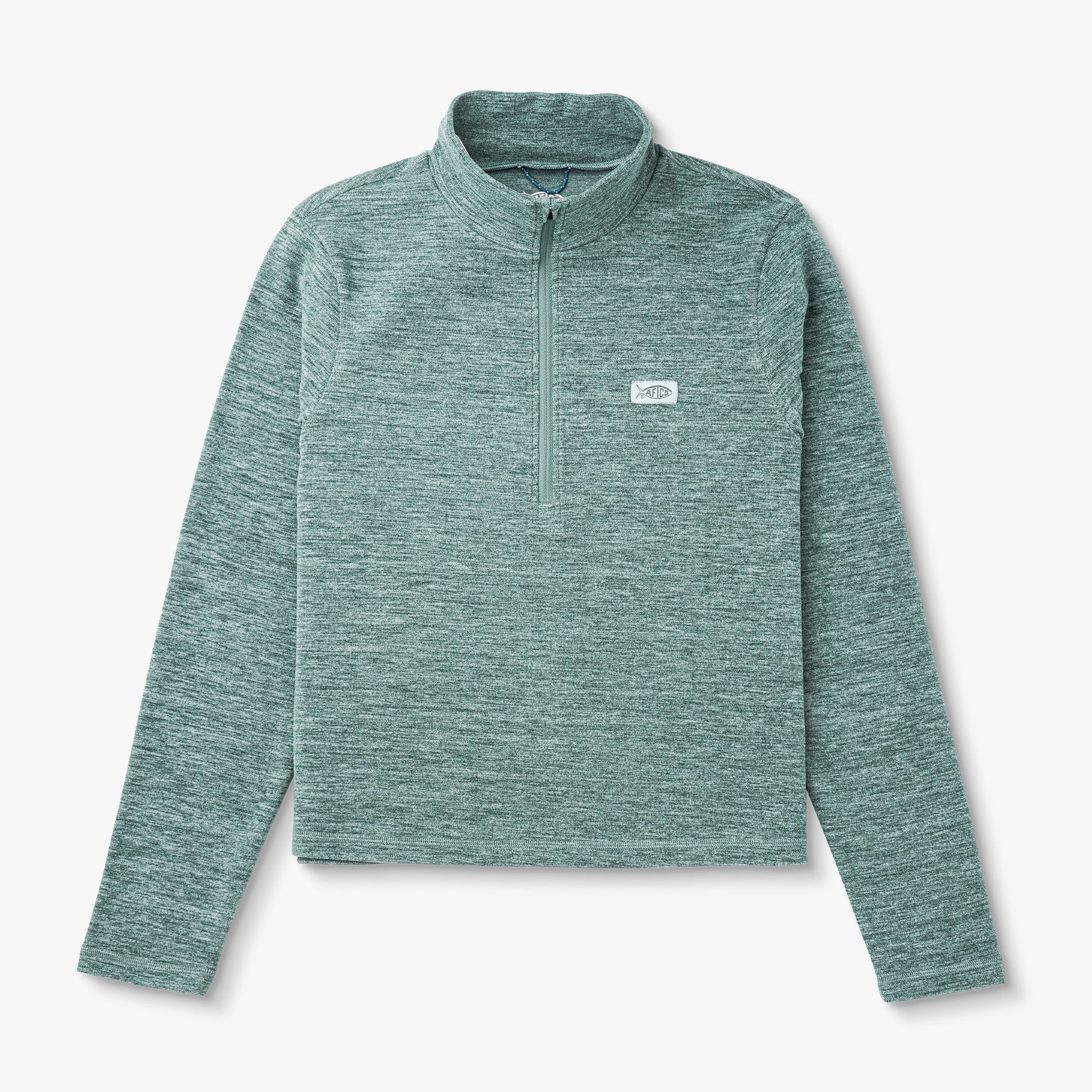 AFTCO Women's Coastal Layer 1/4 Zip Fishing Pullover Steel Heather
