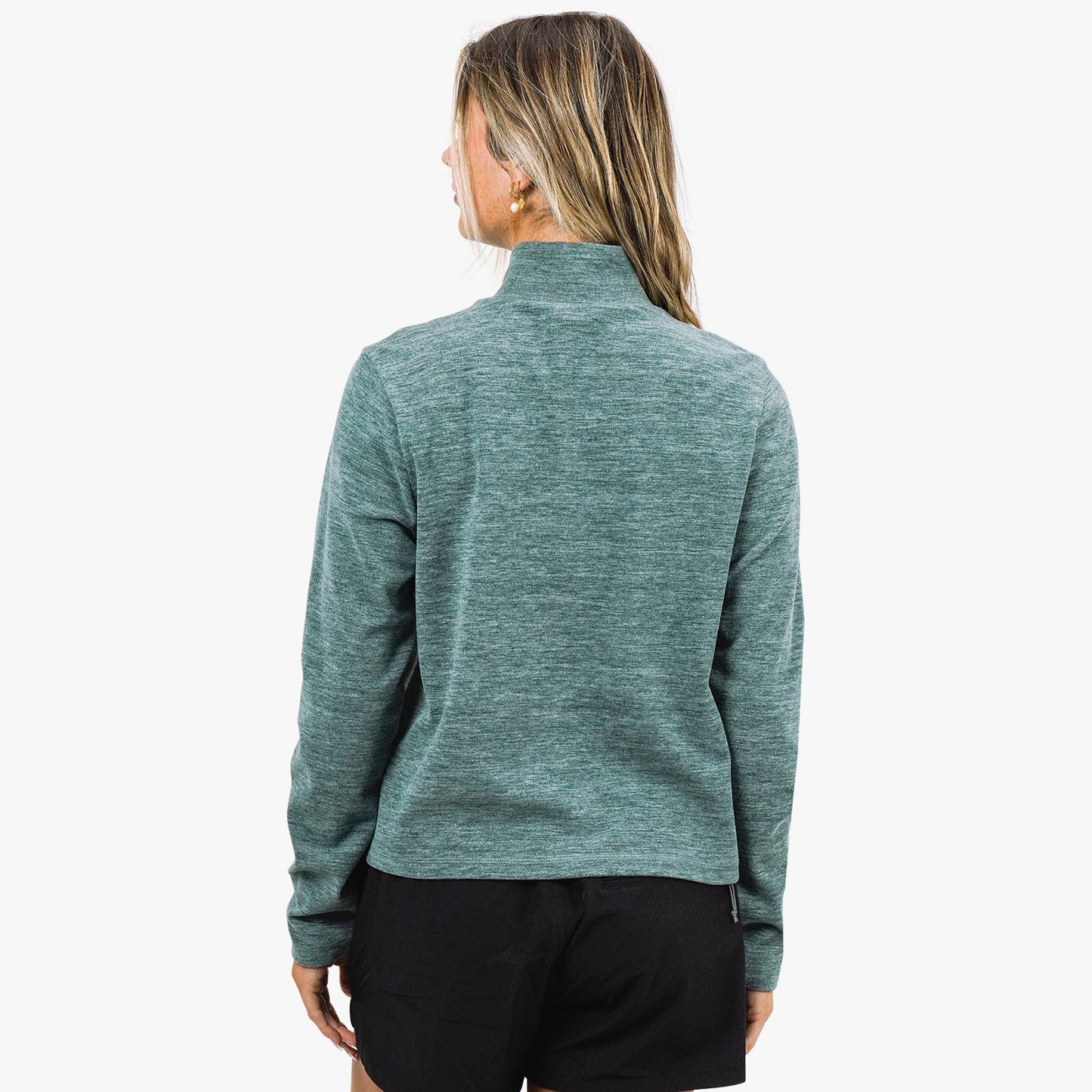 AFTCO Women's Coastal Layer 1/4 Zip Fishing Pullover Steel Heather