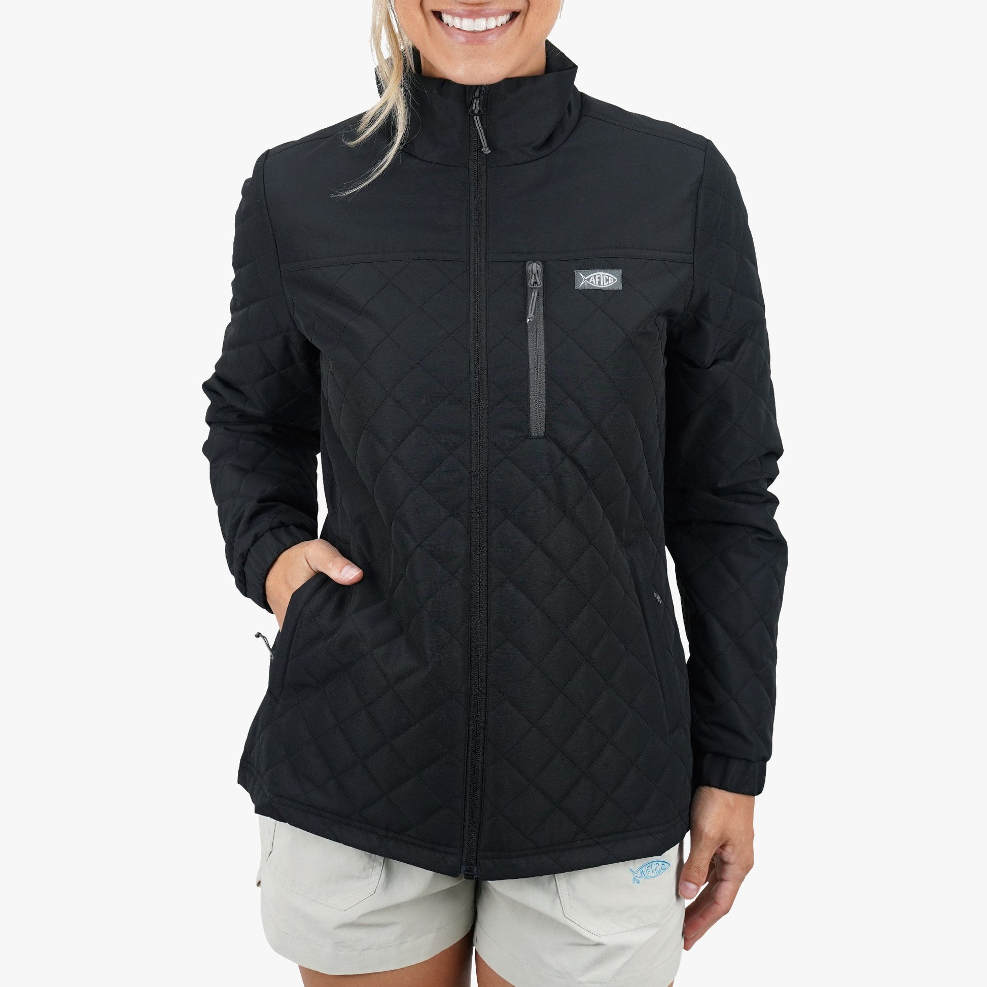 AFTCO Women's Crosswind Puff Jacket Black
