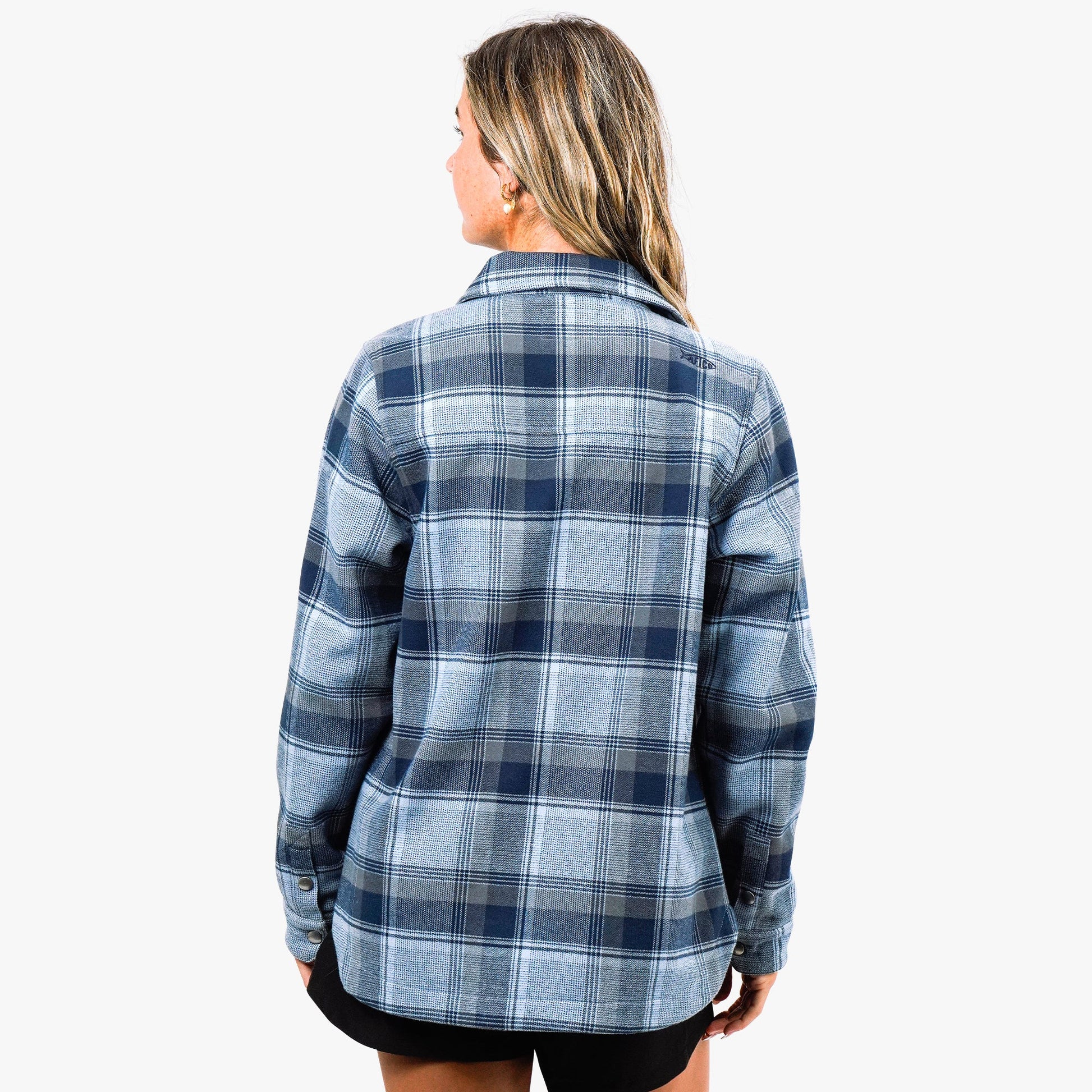 AFTCO Women's Stout Button Up Shacket Dusk