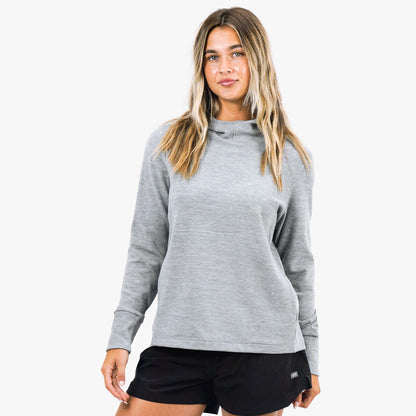 AFTCO Women's Coastal Layer Pullover Hoodie Steel Heather