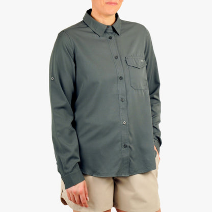 AFTCO Women's Palomar Tech LS Wovens Charcoal