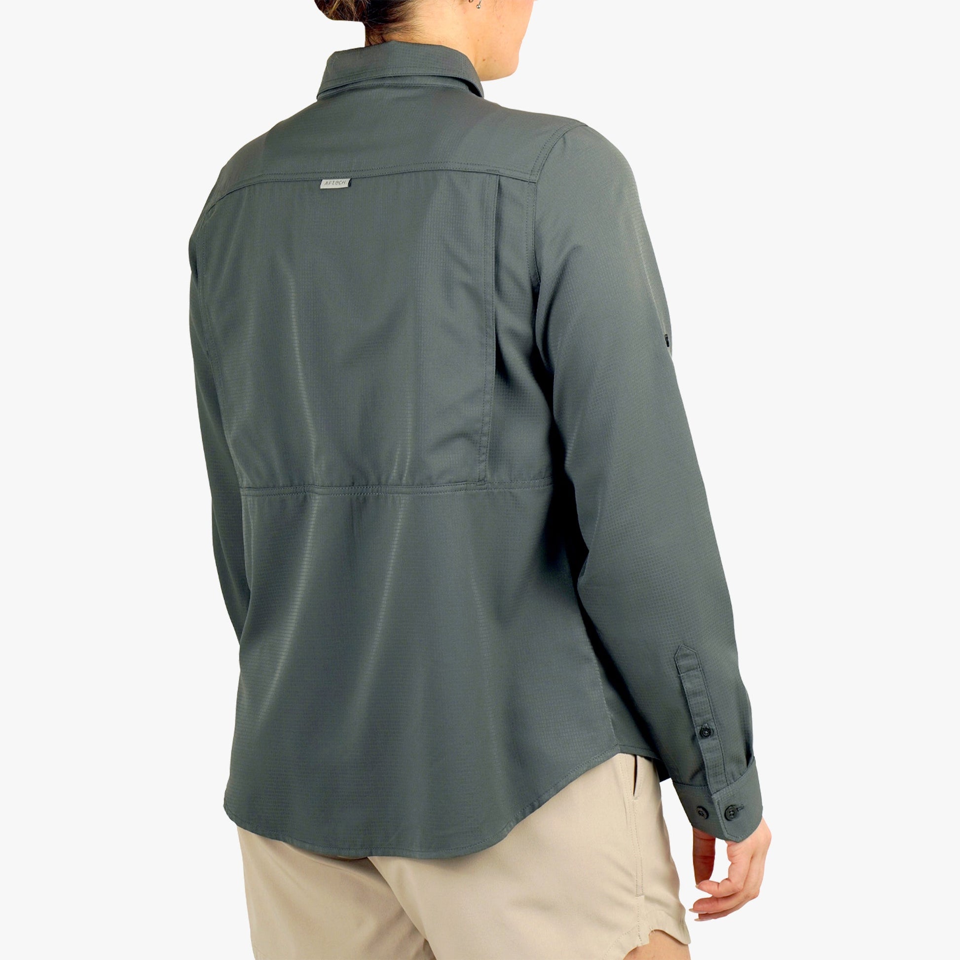 AFTCO Women's Palomar Tech LS Wovens Charcoal