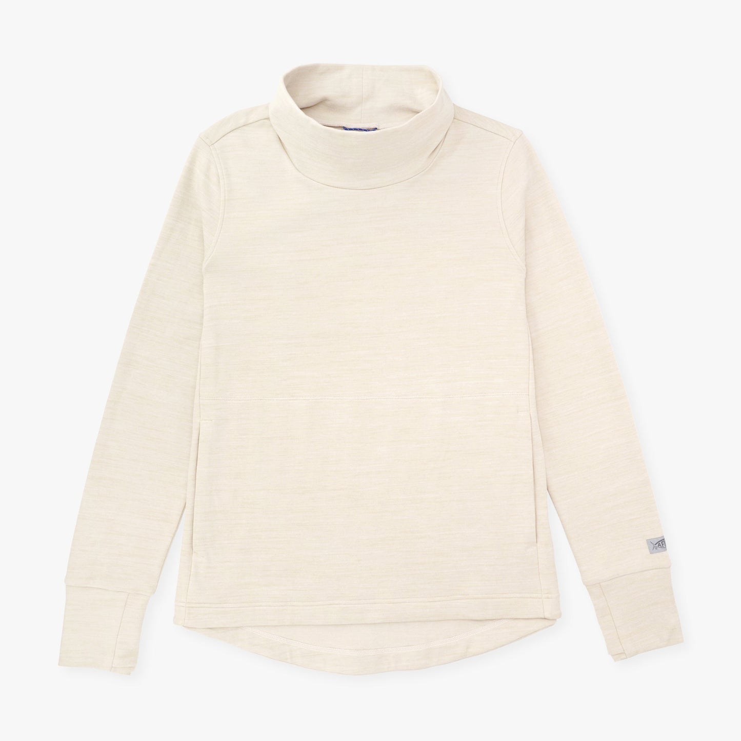 AFTCO Women's Coastal Layer Funnel Neck Sweater Pelican Heather