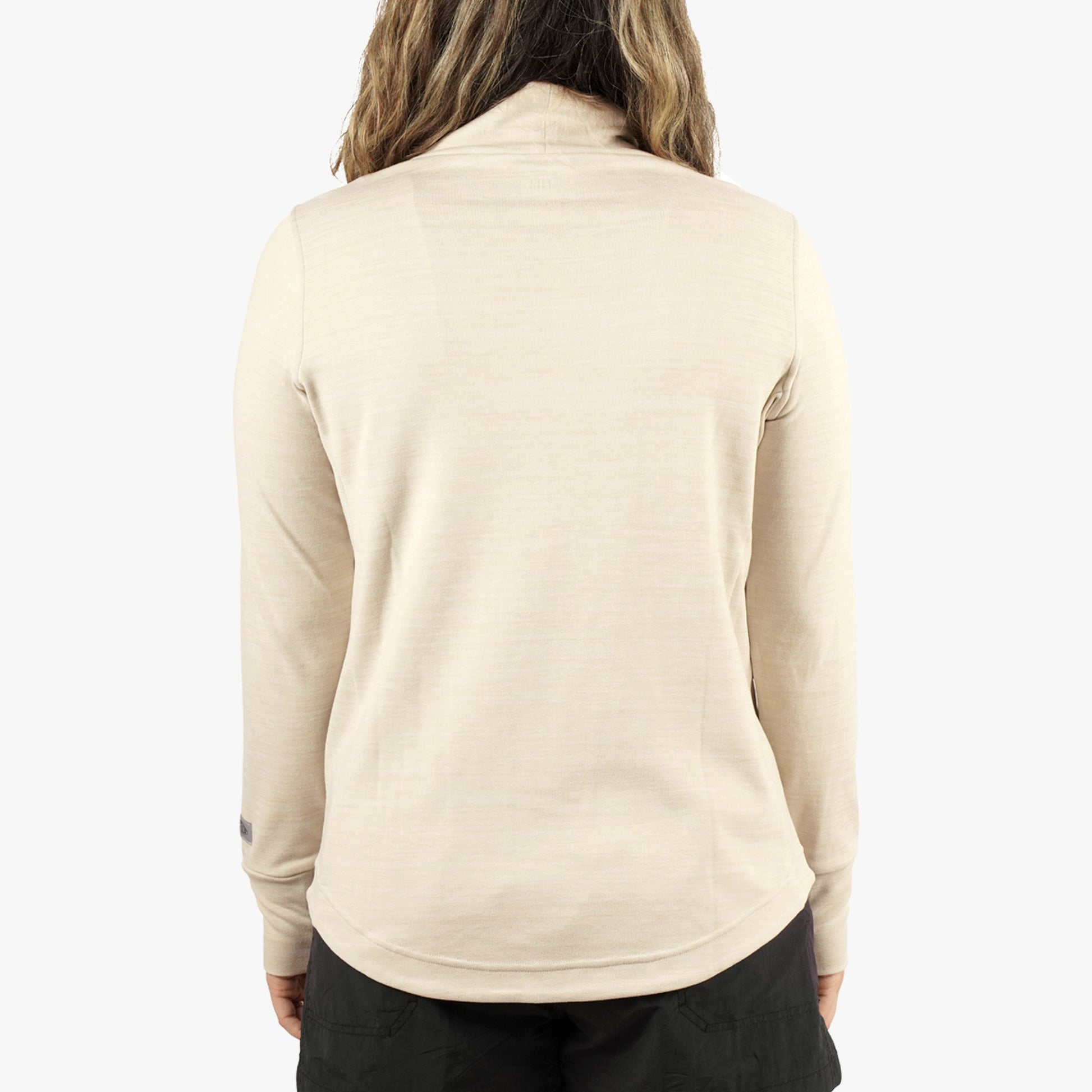 AFTCO Women's Coastal Layer Funnel Neck Sweater Pelican Heather