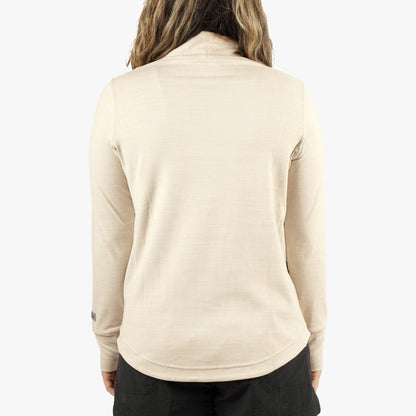 AFTCO Women's Coastal Layer Funnel Neck Sweater Pelican Heather