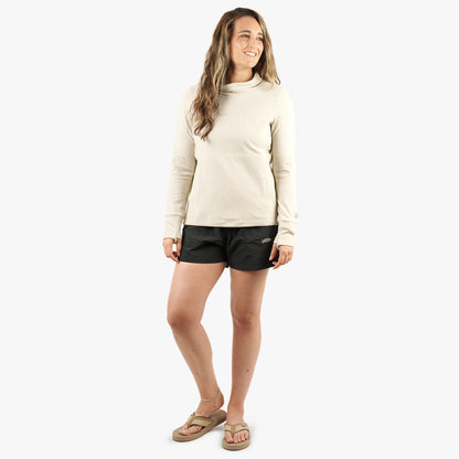 AFTCO Women's Coastal Layer Funnel Neck Sweater Pelican Heather