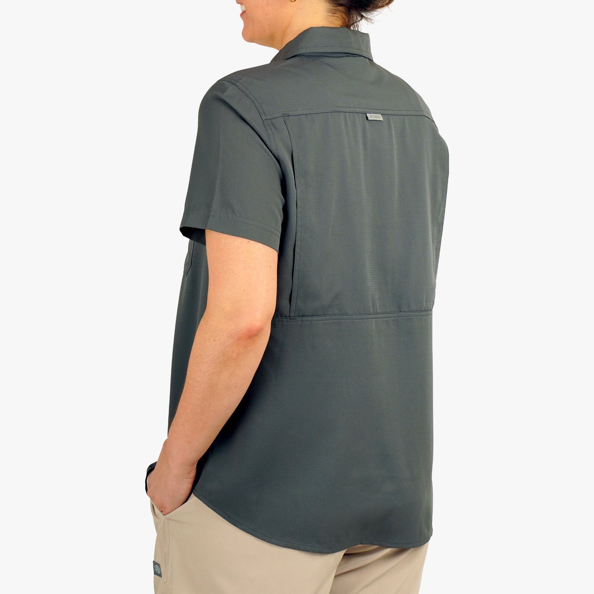 AFTCO Women's Palomar Tech SS Wovens Charcoal