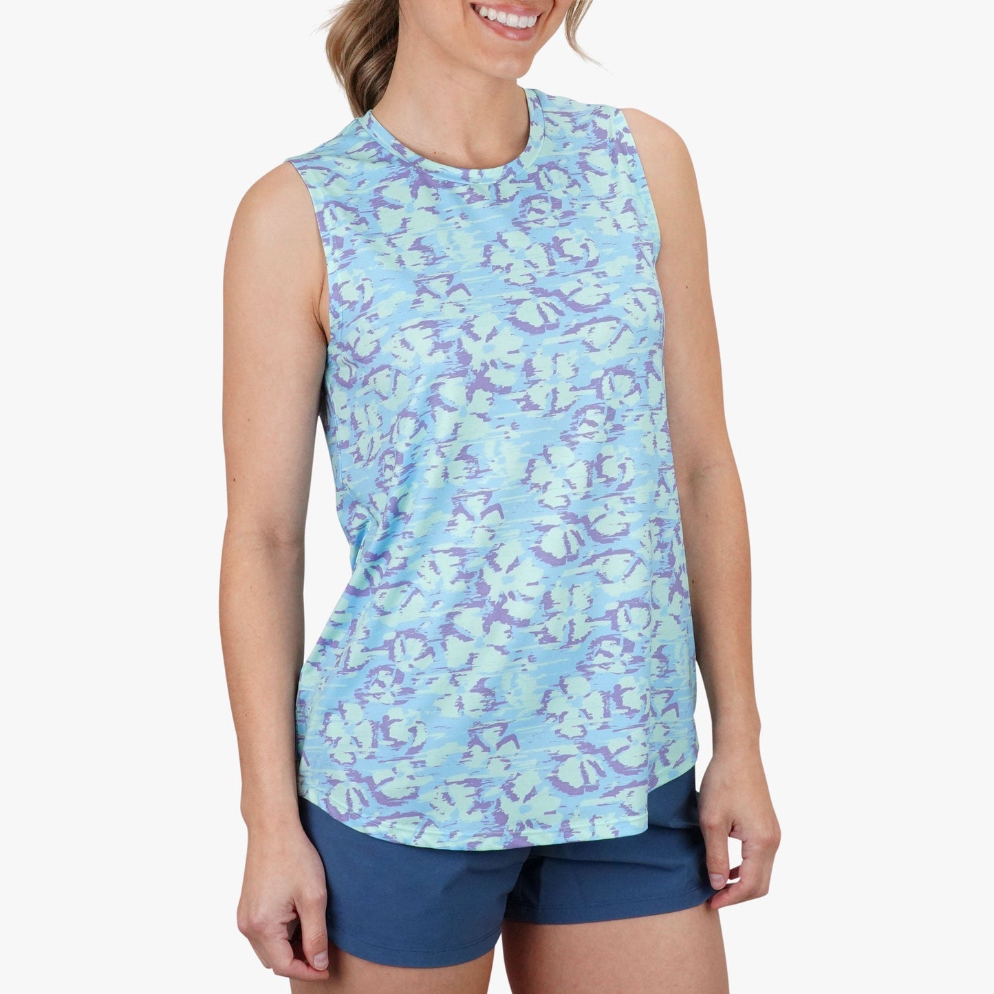 AFTCO Women' s Sandbar Fishing Tank Top| AFTCO Moonlight Jade