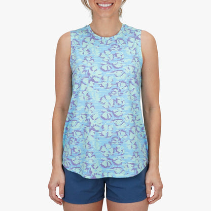 AFTCO Women' s Sandbar Fishing Tank Top| AFTCO Moonlight Jade