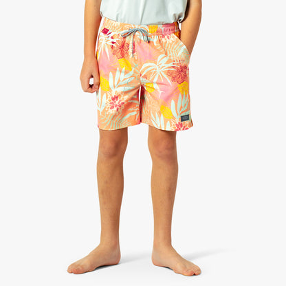 AFTCO Youth Strike Printed Swim Shorts Sunrise
