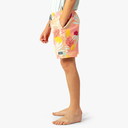 AFTCO Youth Strike Printed Swim Shorts Sunrise