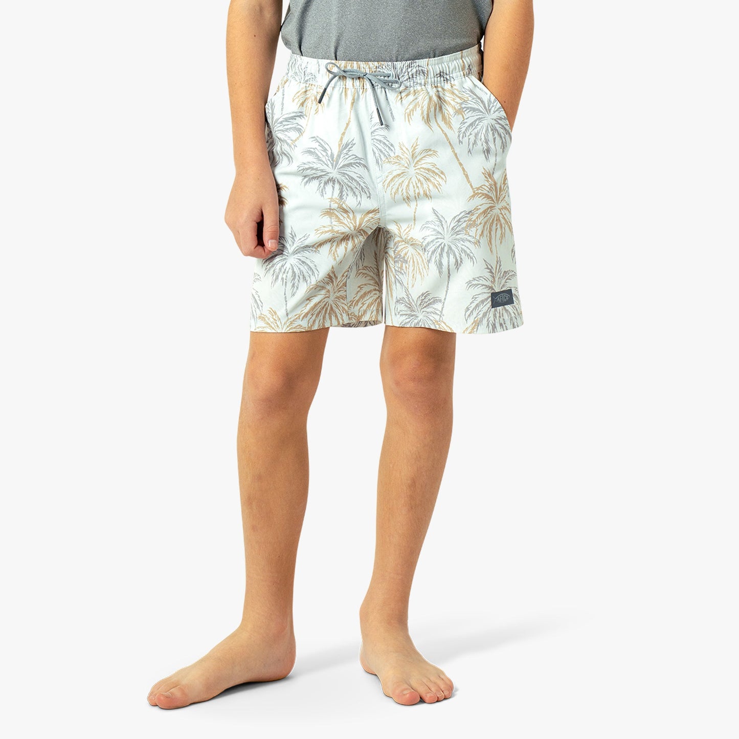 AFTCO Youth Strike Printed Swim Shorts Aqa Glass